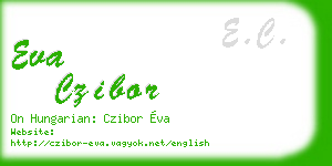 eva czibor business card